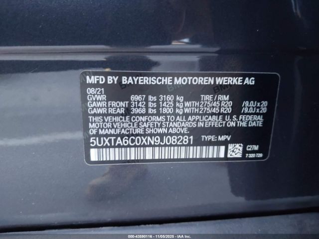 2022 BMW X5 PHEV 5UXTA6C0XN9J08281 Photo 8
