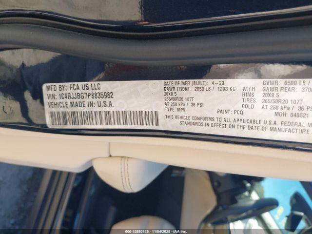 2023 JEEP GRAND CHEROKEE L 1C4RJJBG7P8835982 Photo 8
