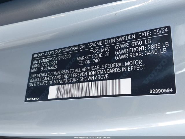 2025 VOLVO XC90 YV4062PF0S1296328 Photo 8