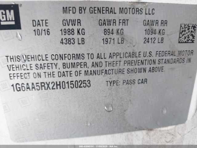 2017 CADILLAC ATS 1G6AA5RX2H0150253 Photo 8