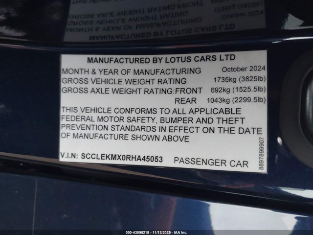2024 LOTUS EMIRA SCCLEKMX0RHA45053 Photo 8
