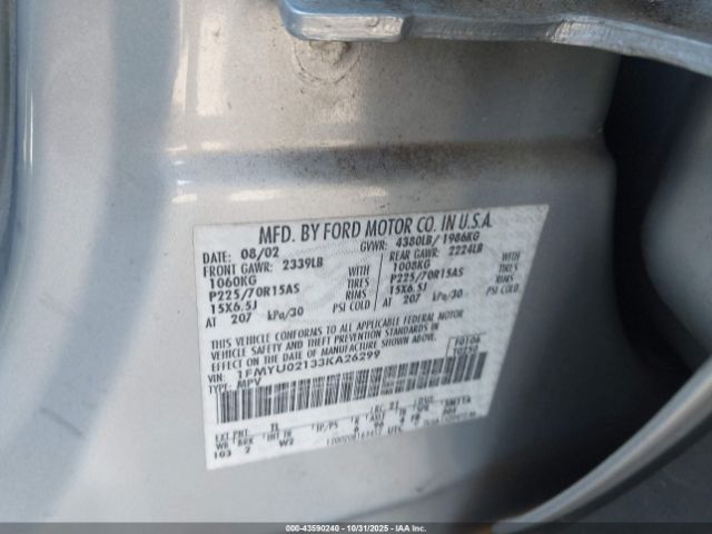 2003 FORD ESCAPE 1FMYU02133KA26299 Photo 8