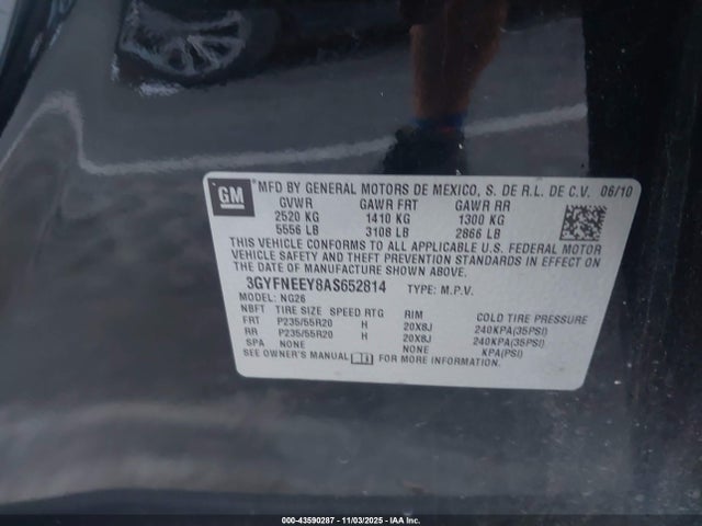 2010 CADILLAC SRX 3GYFNEEY8AS652814 Photo 8