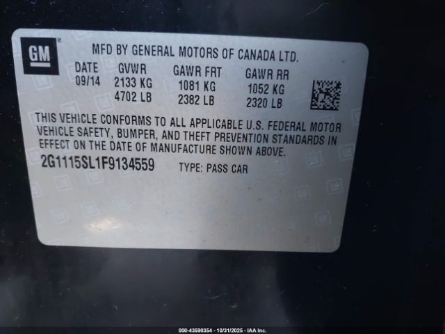 2015 CHEVROLET IMPALA 2G1115SL1F9134559 Photo 8