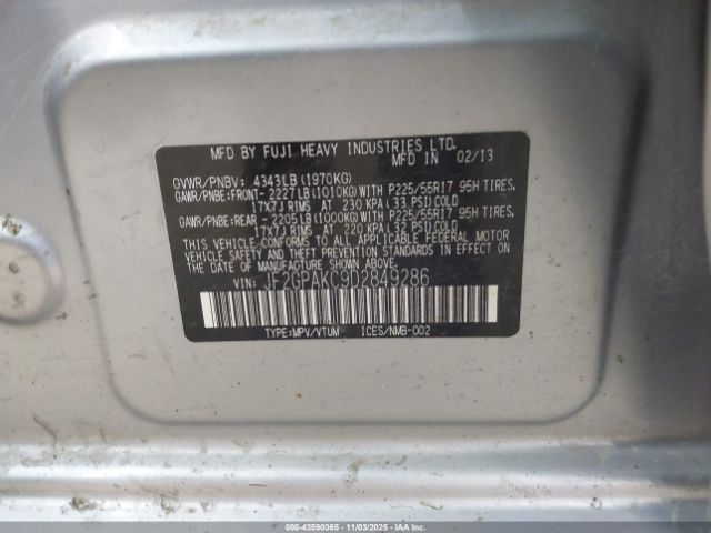 2013 SUBARU XV CROSSTREK JF2GPAKC9D2849286 Photo 8