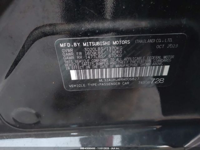 2024 MITSUBISHI MIRAGE ML32AUHJ4RH005827 Photo 8
