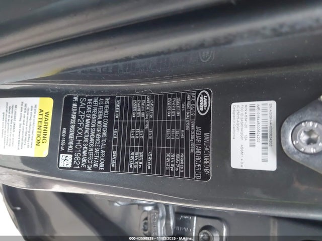 2020 LAND ROVER RANGE ROVER EVOQUE SALZP2FXXLH019821 Photo 8