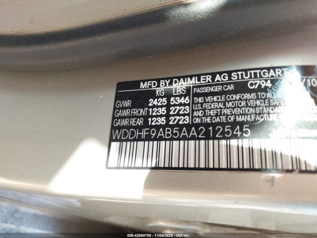 2010 MERCEDES-BENZ E 550 WDDHF9AB5AA212545 Photo 8