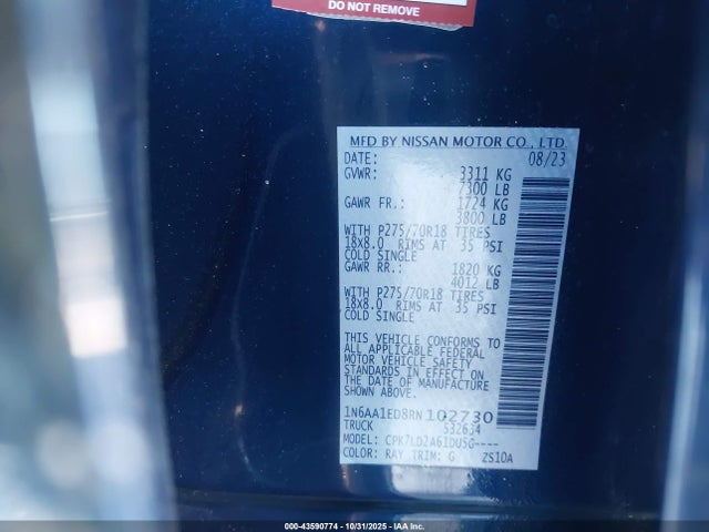 2024 NISSAN TITAN 1N6AA1ED8RN102730 Photo 8