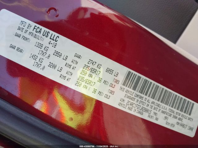 2018 CHRYSLER PACIFICA 2C4RC1FG7JR280015 Photo 8