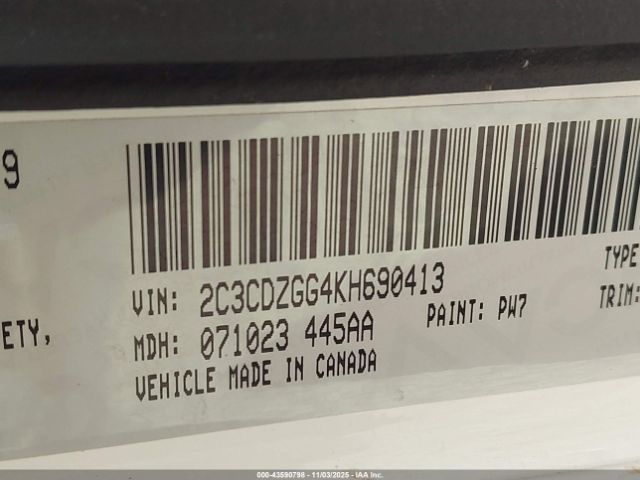 2019 DODGE CHALLENGER 2C3CDZGG4KH690413 Photo 8