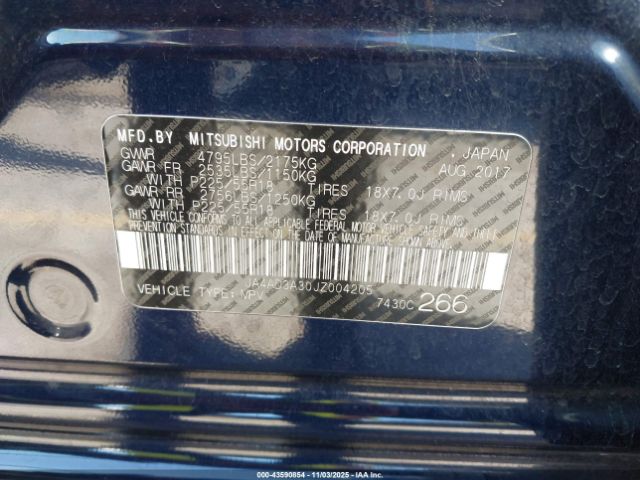 2018 MITSUBISHI OUTLANDER JA4AD3A30JZ004205 Photo 8