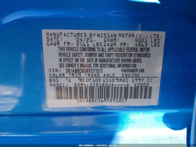 2021 NISSAN SENTRA 3N1AB8CV6MY271017 Photo 8