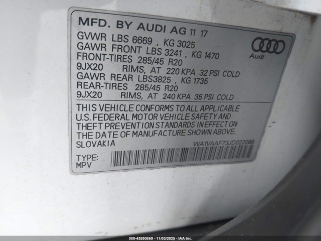 2018 AUDI Q7 WA1VAAF73JD022088 Photo 8