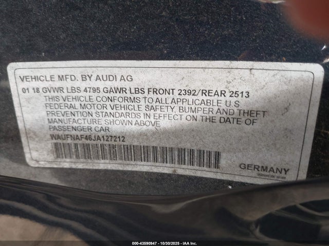 2018 AUDI A4 WAUFNAF46JA127212 Photo 8