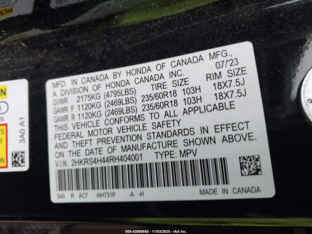 2024 HONDA CR-V 2HKRS4H44RH404001 Photo 8