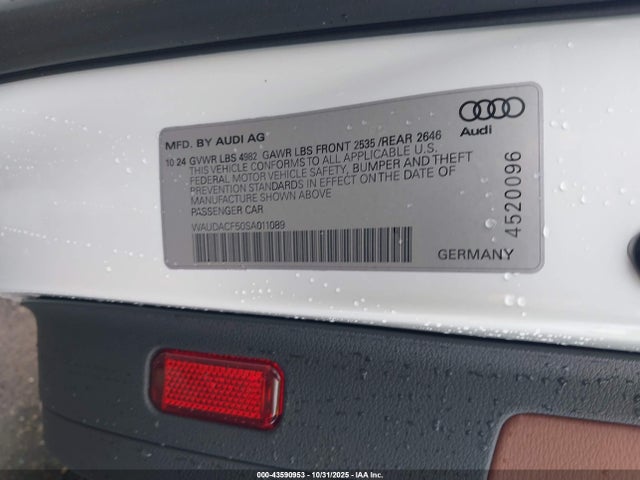 2025 AUDI A5 SPORTBACK WAUDACF50SA011089 Photo 8