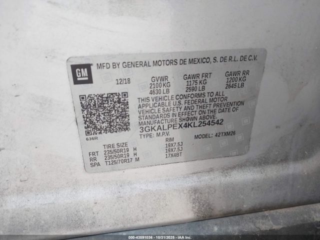 2019 GMC TERRAIN 3GKALPEX4KL254542 Photo 8