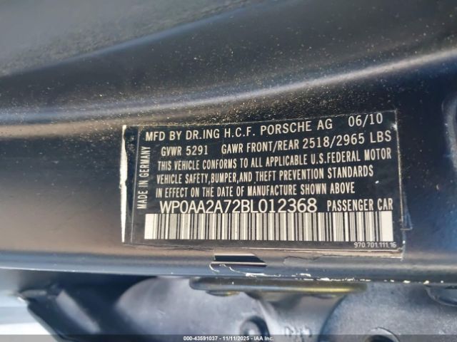 2011 PORSCHE PANAMERA WP0AA2A72BL012368 Photo 8