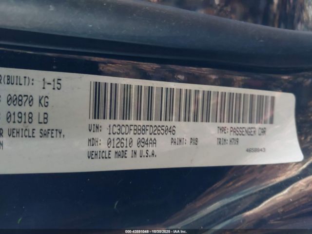 2015 DODGE DART 1C3CDFBB8FD265046 Photo 8