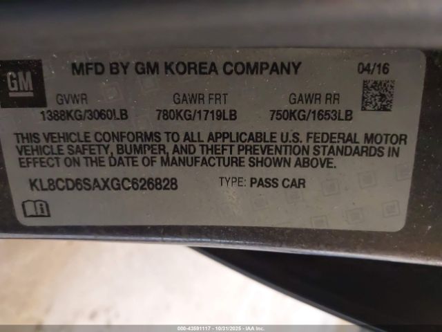 2016 CHEVROLET SPARK KL8CD6SAXGC626828 Photo 8