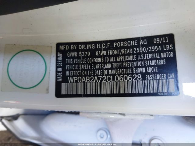2012 PORSCHE PANAMERA WP0AB2A72CL060628 Photo 8