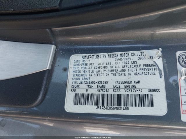 2016 NISSAN 370Z JN1AZ4EH5GM931499 Photo 8