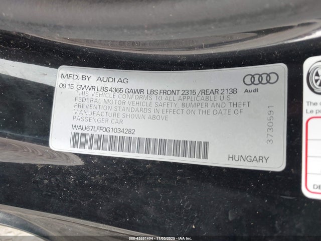 2016 AUDI A3 WAU67LFF0G1034282 Photo 8