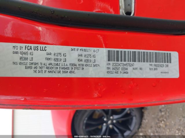 2017 DODGE CHARGER 2C3CDXCT2HH576247 Photo 8