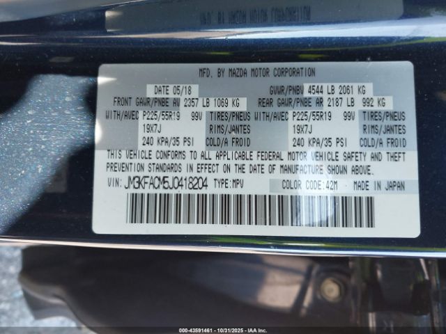 2018 MAZDA CX-5 JM3KFACM5J0418204 Photo 8