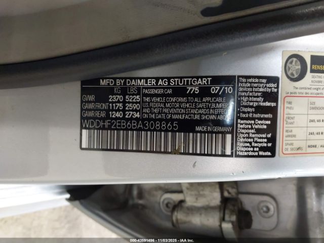 2011 MERCEDES-BENZ E 350 BLUETEC WDDHF2EB6BA308865 Photo 8