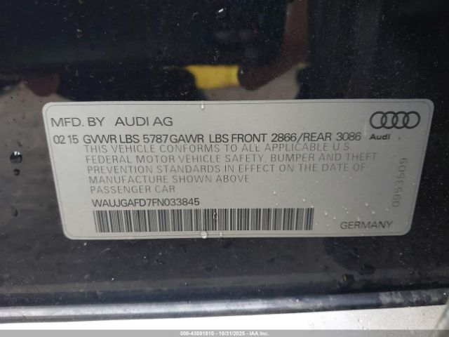 2015 AUDI A8 WAUJGAFD7FN033845 Photo 8
