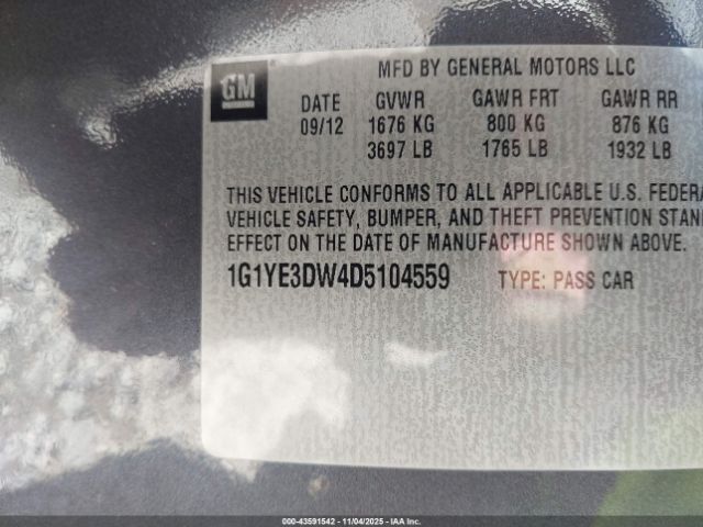 2013 CHEVROLET CORVETTE 1G1YE3DW4D5104559 Photo 8