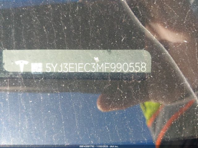 2021 TESLA MODEL 3 5YJ3E1EC3MF990558 Photo 8