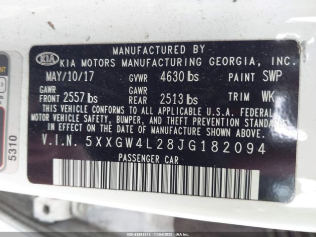 2018 KIA OPTIMA 5XXGW4L28JG182094 Photo 8