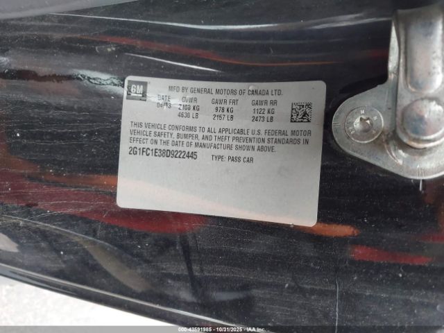 2013 CHEVROLET CAMARO 2G1FC1E38D9222445 Photo 8