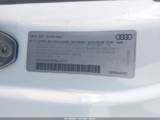 2013 AUDI S5 WAUVGAFH8DN015727 Photo 8