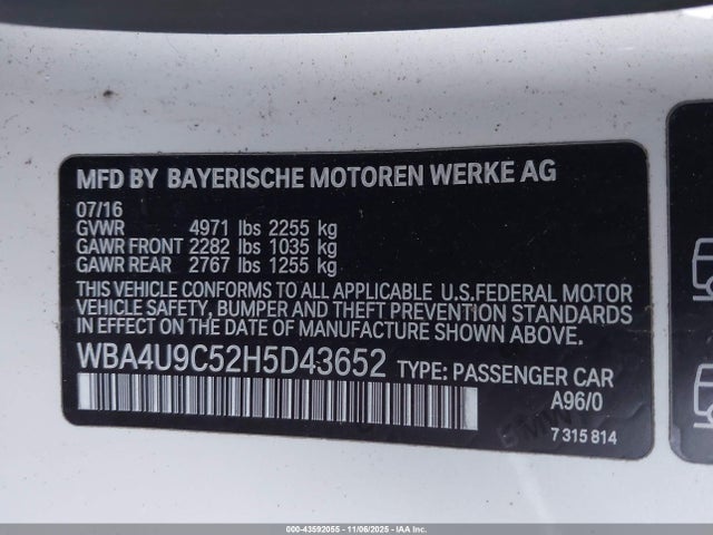 2017 BMW 430I WBA4U9C52H5D43652 Photo 8