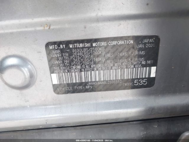 2022 MITSUBISHI ECLIPSE CROSS JA4J4UA86NZ036552 Photo 8