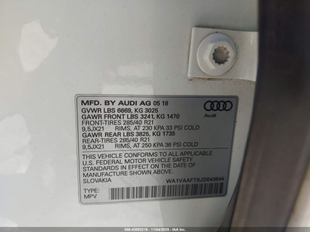 2018 AUDI Q7 WA1VAAF7XJD043844 Photo 8