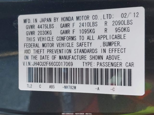 2012 ACURA TSX JH4CU2F66CC017069 Photo 8