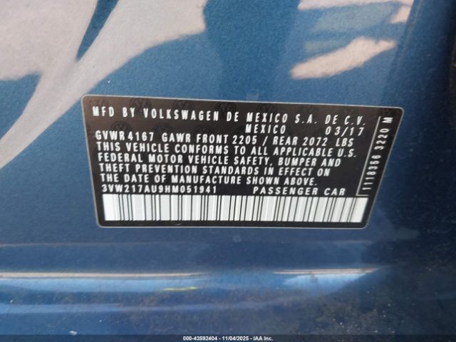 2017 VOLKSWAGEN GOLF 3VW217AU9HM051941 Photo 8