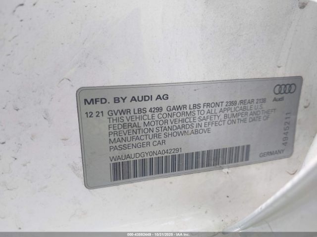 2022 AUDI A3 WAUAUDGY0NA042291 Photo 8