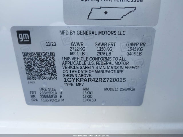 2024 CADILLAC XT6 1GYKPAR42RZ720015 Photo 8