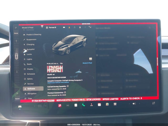 2021 TESLA MODEL S 5YJSA1E67MF433296 Photo 6