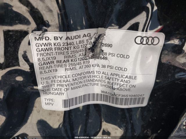 2025 AUDI Q3 WA1DECF35S1040247 Photo 8