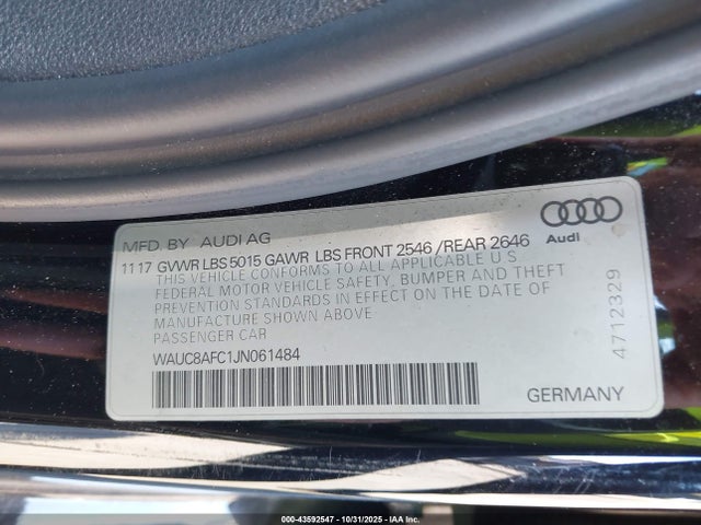 2018 AUDI A6 WAUC8AFC1JN061484 Photo 8
