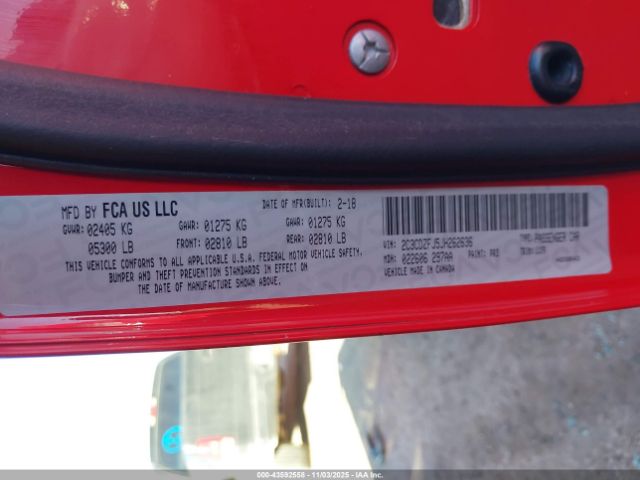 2018 DODGE CHALLENGER 2C3CDZFJ5JH262636 Photo 8