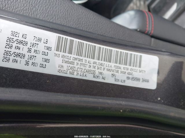 2018 DODGE DURANGO 1C4SDJCT2JC409335 Photo 8