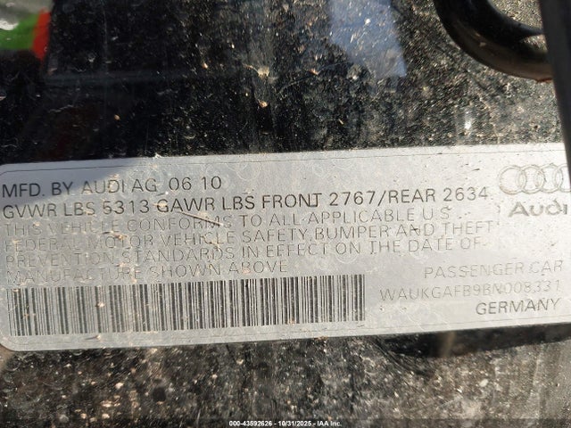 2011 AUDI A6 WAUKGAFB9BN008331 Photo 8